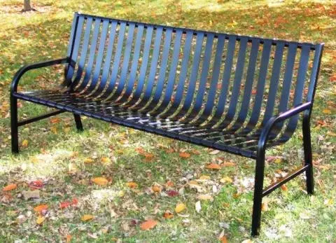 Steel sales park bench