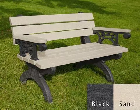 3 seater plastic bench top