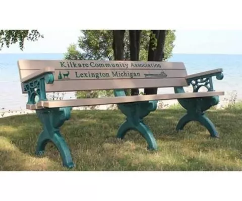 Memorial Park Bench 6 Monarque Memorial Bench armrest