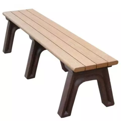 Arrangement Grootte schudden Park Classic Flat Park Bench | 6 foot Bench | Recycled Plastic Park Bench |  Recycled Material Park Bench | Park Bench | OCCOutdoors | Polly Products |  Backless Park Bench