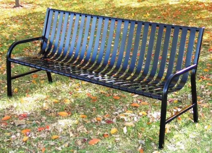 Park Bench 5 Foot Steel Park Bench Outdoor Park Bench Steel Park