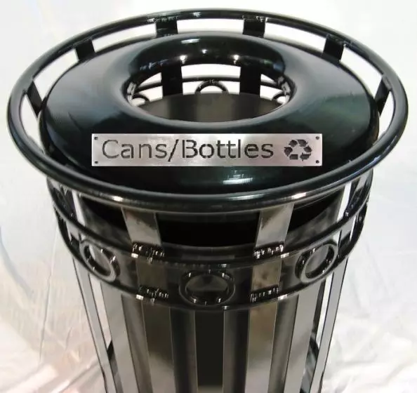 Recycling Bin Outdoor Recycle Bin Heavy Duty Recycle bin 36Gallon Recycle Bin Round