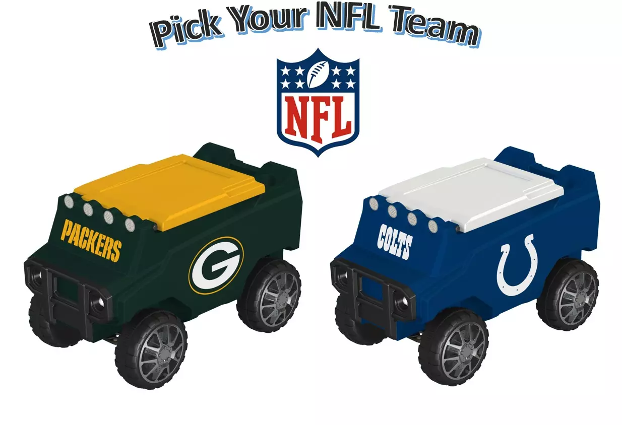 Sport Coolers NFL Cooler C3 Themed Coolers Remote Control Cooler Drivable Cooler Stereo