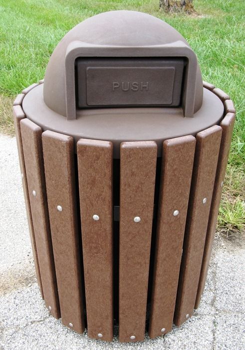 Recycled Plastic Trash Receptacles