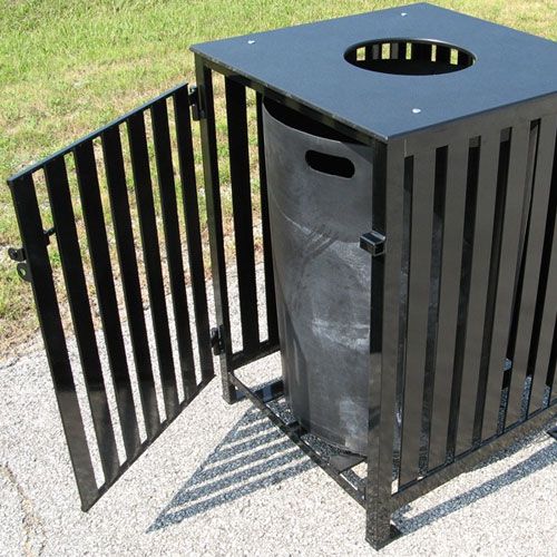 Lockable Side Access Trash Receptacles