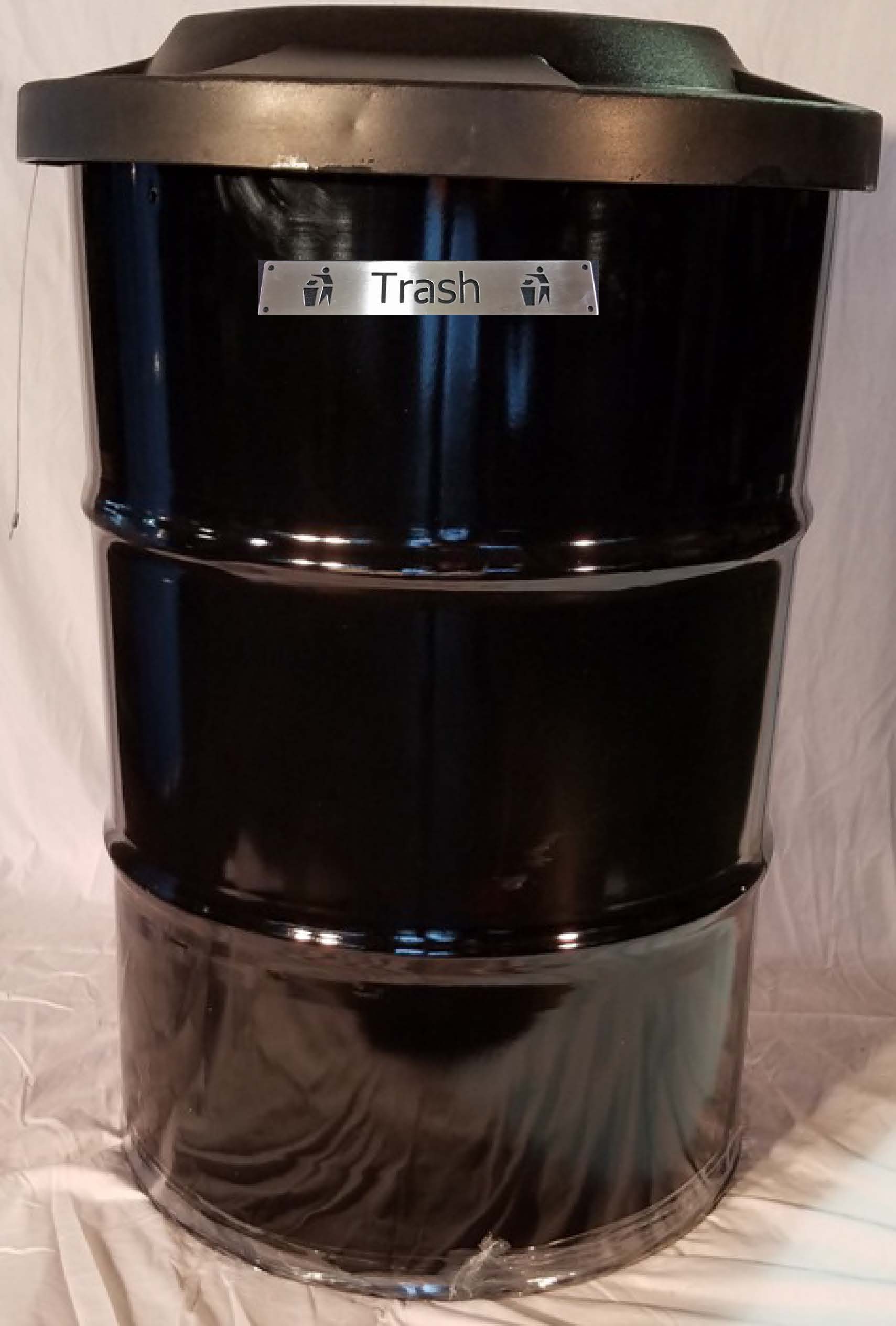 Steel Drum | 55-Gallon Trash Receptacle |Trash Can| Waste Drum