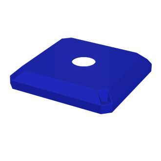 32 Gallon Square Lid with 4 inch Hole