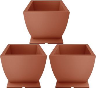 Three Square Pedestal Planter