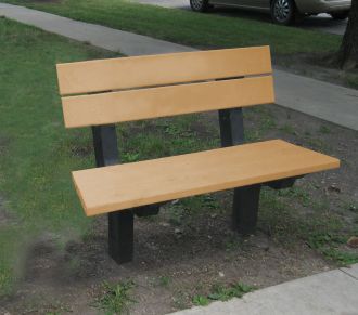 Rock Island 4 Foot In-ground Mounted  Bench