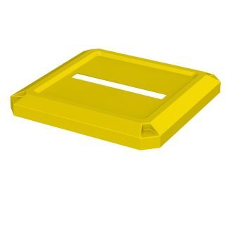 52 Gallon Square Flat 2"x15" Slotted Opening Trash Receptacle Lid