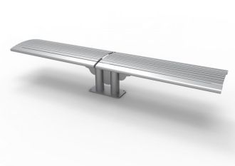 8 Foot Phoenix Steel Cantilevered Bench