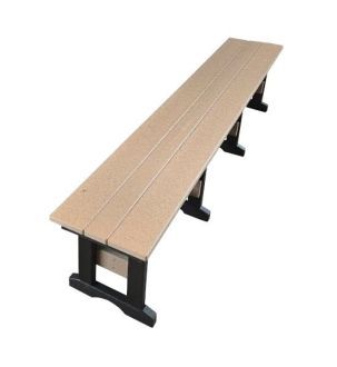 8 foot recycled backless bench