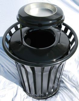 45-Gallon Steel Ash and Trash Receptacle