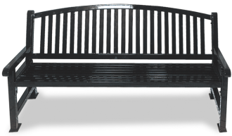Savannah Bow Back 6 Foot Steel Park Bench