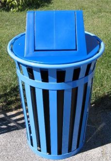 36-Gallon Main Street Trash Receptacle with Swing Door Top