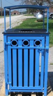36-Gallon Square Recycling Receptacle