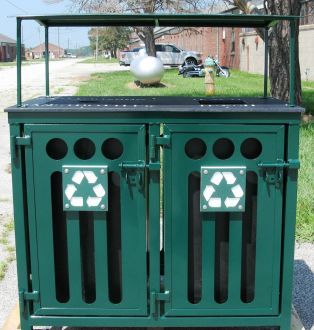 50-Gallon Dual Recycling Bin