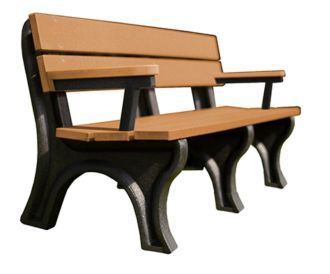 6 Foot EconoMizer Traditional Park Bench with Armrest