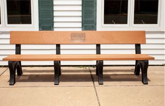 8-Foot Landmark Memorial Park Bench with Laminate Plaque