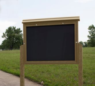 Message Center Large One Sided with Two 6 Foot Post