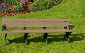8 Foot Monarque Park Bench with Arm Rest