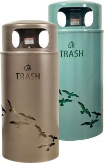 Nature Series 32 Gallon Receptacles Birds in Flight Design - Trash