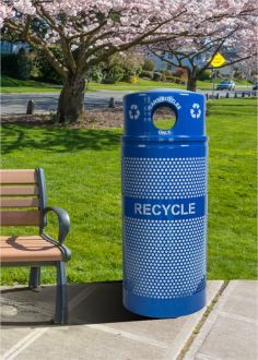34-Gallon Recycle Bin with 4 Openings