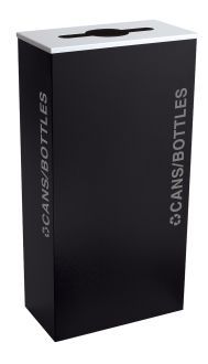 17 Gallon Modular Rectangular Recycle Bin, Cans and Bottles