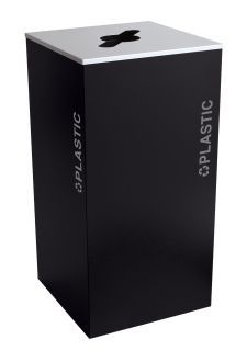 36 Gallon Modular Square Recycle Bin, Plastic