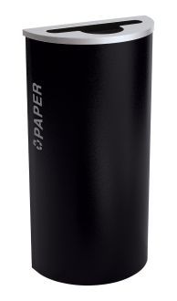 8 Gallon Modular Half Round Recycle Bin, Paper