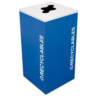 24-Gallon Modular Square Recycle Bin, Recyclables