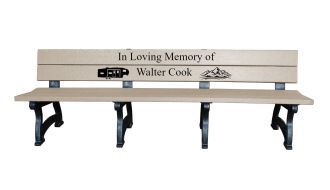 8 Foot Spruce Memorial Park Bench