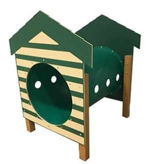 Recycled Crawl Tunnel With Dog House