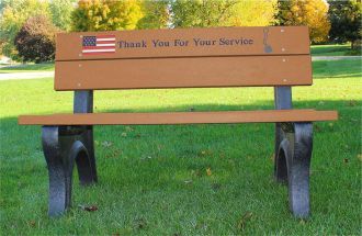 Veteran 4 Foot Park Bench