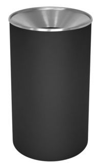 33-Gallon Steel Waste Receptacle, Funnel Top