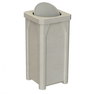 22-Gallon Square Plastic Waste Can with Bug Barrier Lid