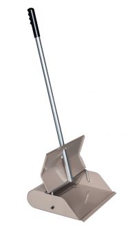 12" Wide, Large Capacity, Steel,  Self Closing Dustpan, Carton of 6