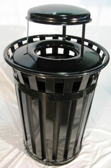 36-Gallon Main Street Trash Receptacle with Rain Guard