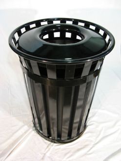 36-Gallon Main Street Trash Receptacle with Flat Top
