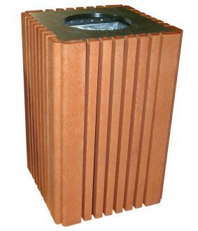 40 gallon recycled plastic trash receptacle