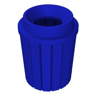 42 Gallon Round Signature Series Trash Receptacle With Funnel Top with 11 inch hole