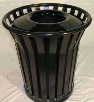 45-Gallon Steel Trash Receptacle