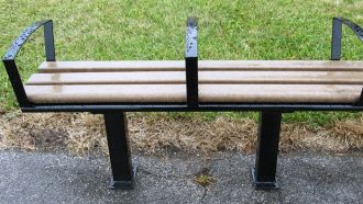 Backless 4 foot Green Brook Park Bench