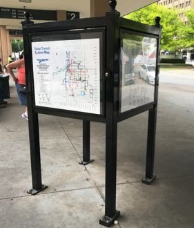 Four-Sided Information Kiosk