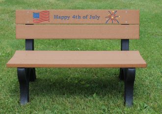 4 Foot 4th of July Holiday Bench