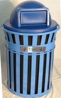 55 Gallon Steel Outdoor Recycling Receptacle