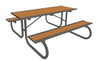 6 Foot Richmond Portable Picnic Table with Recycled Plastic Slats