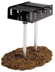 Dual Grate Surface Mount Family Size Pedestal Park Grill