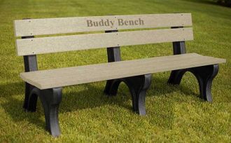 Buddy Bench 6 foot Economizer Traditional Plastic Park Bench