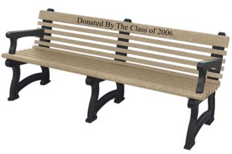 Willow Park Memorial Bench 6 Foot With Arm Rest